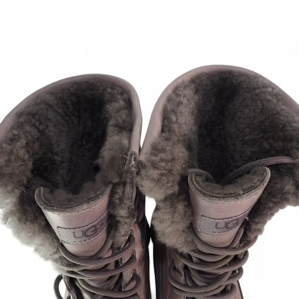 UGG‎ Adirondack II Round Toe Waterproof Winter Boots Grey 3052 Women's 6